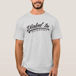 Dialed In Motoworks Retro Motorcycle Logo T-Shirt