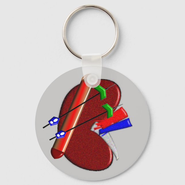 Dialysis  And Kidney Design Gifts Keychain (Front)