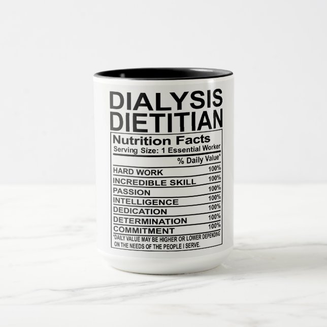 Dialysis Dietitian Nutrition Facts Mug (Center)