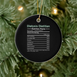 Dialysis Dietitian Nutrition Facts - Nephrology Ceramic Ornament