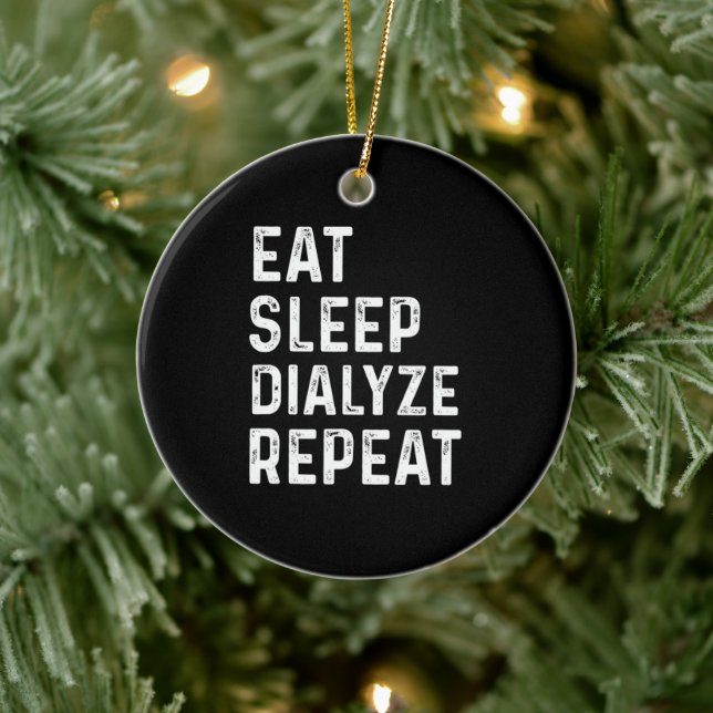 Dialysis Gifts For Patients Kidney Tech Nephrology Ceramic Ornament (Tree)