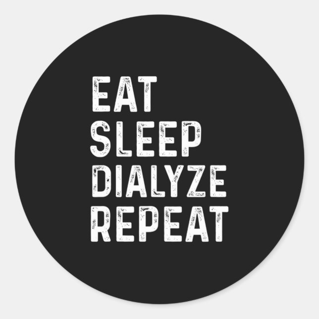 Dialysis Gifts For Patients Kidney Tech Nephrology Classic Round Sticker (Front)