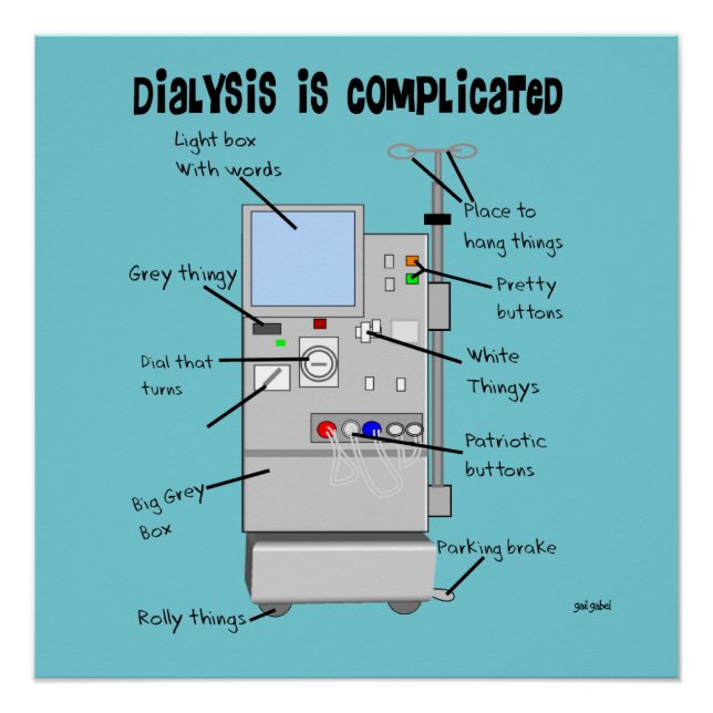 Dialysis Humor Pillow Poster (Front)