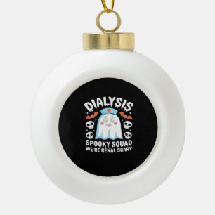 Dialysis Nephrology Nurse Cute Halloween Spooky Es Ceramic Ball Christmas Ornament