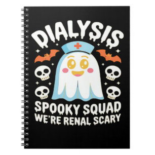 Dialysis Nephrology Nurse Cute Halloween Spooky Es Notebook