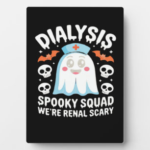 Dialysis Nephrology Nurse Cute Halloween Spooky Es Plaque