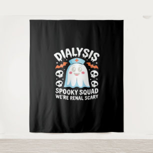 Dialysis Nephrology Nurse Cute Halloween Spooky Es Tapestry