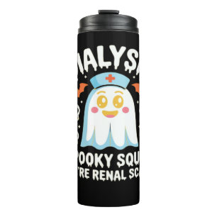 Dialysis Nephrology Nurse Cute Halloween Spooky Es Thermal Tumbler