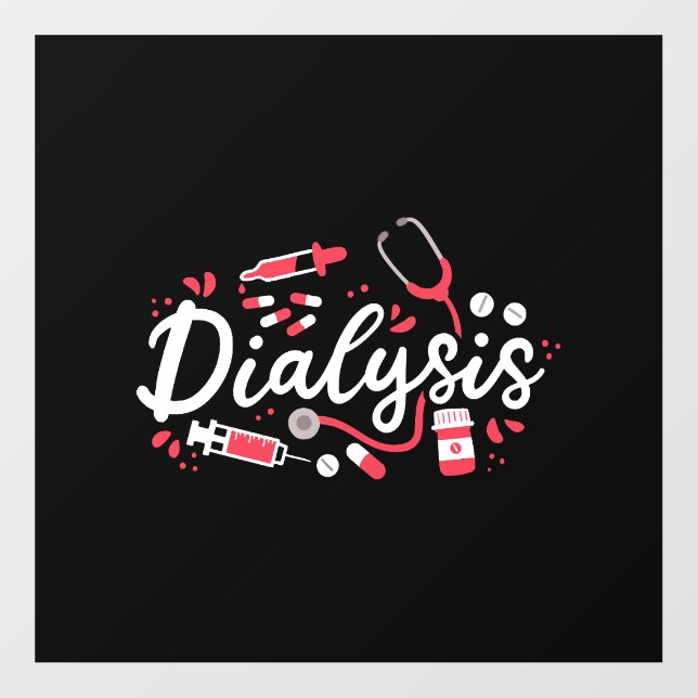 Dialysis Nephrology Nurse Dialysis Nurse Floor Decals (Front)