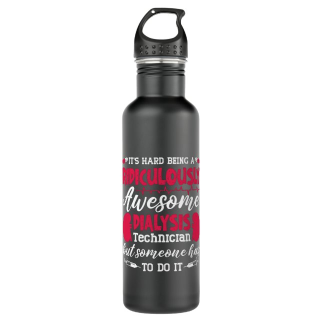 Dialysis Nurse Awesome Dialysis Technician Tech Stainless Steel Water Bottle (Front)