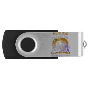 Dialysis Nurse By Day Witch By Night Halloween Nep Flash Drive
