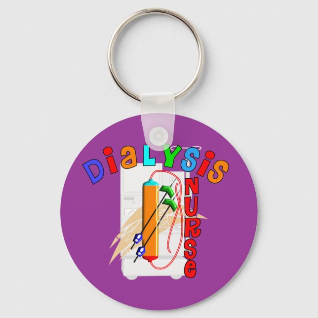 Dialysis Nurse Gifts Keychain (Front)