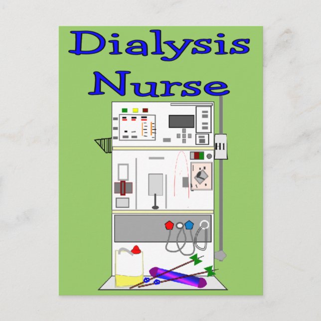 Dialysis Nurse Gifts-Unique Machine Design Postcard (Front)