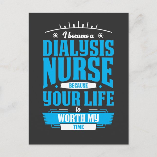 Dialysis Nurse Hero Kidney Nephrology Nursing Postcard (Front)