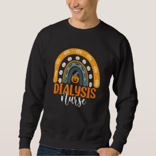 Dialysis Nurse Nursing Rainbow Pumpkin Halloween C Sweatshirt
