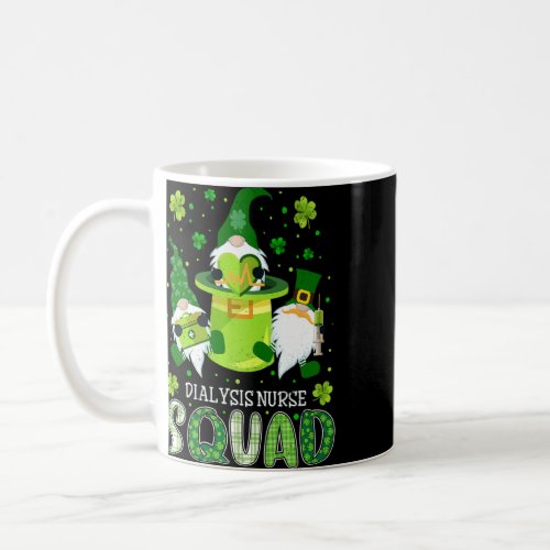 Dialysis Nurse Squad Nursing St Patrick Day Gnomes Coffee Mug