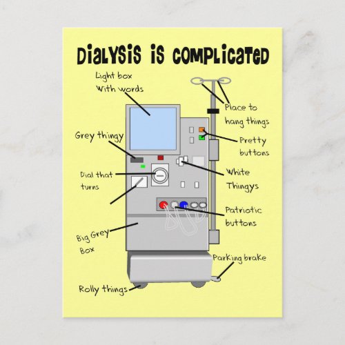 Dialysis NurseTech Funny Gifts Postcard