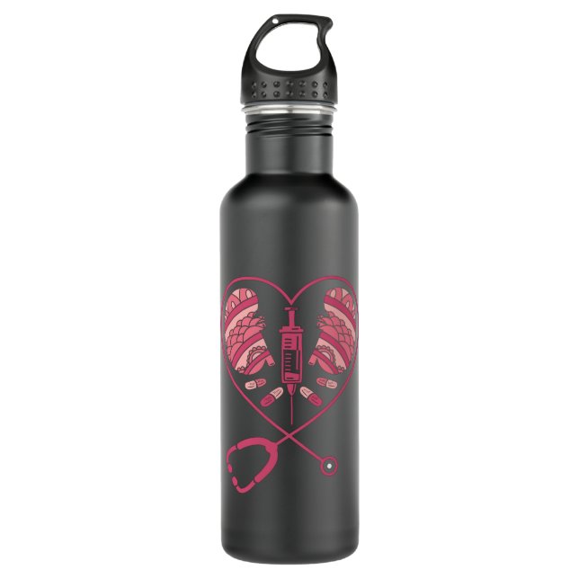 Dialysis Nurse Technician Dialysis Nephrology Tech Stainless Steel Water Bottle (Front)
