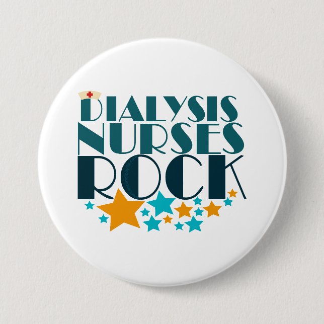 Dialysis Nurses Rock Button (Front)