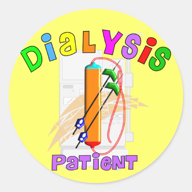 Dialysis Patient T-Shirts and Gifts Classic Round Sticker | Zazzle