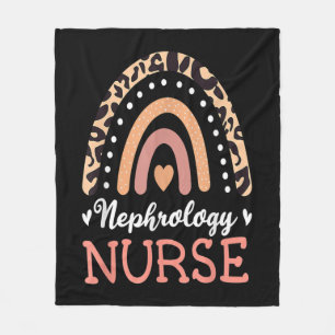 Dialysis Rn Rainbow Nephrology Registered Nurse Ki Fleece Blanket