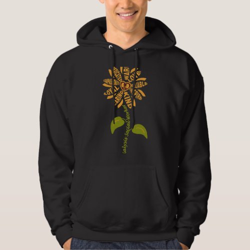 Dialysis Social Worker Renal Heart Sunflower Hoodie