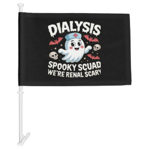 Dialysis Spooky Squad Renal Halloween Nephrology N Car Flag