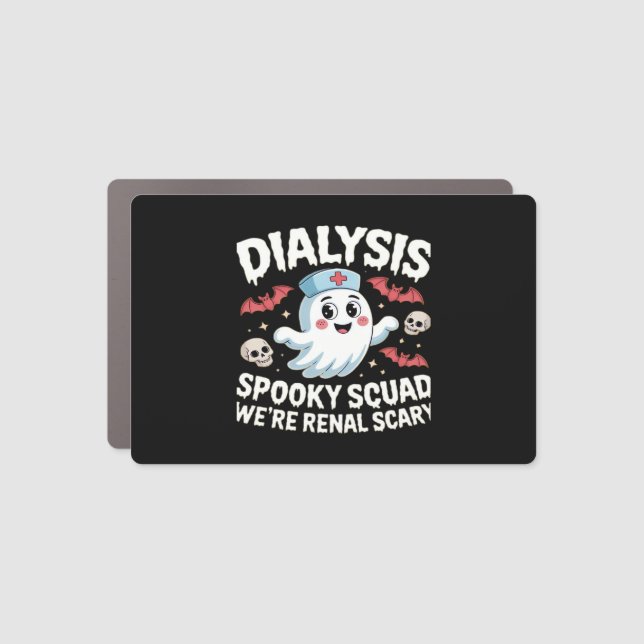 Dialysis Spooky Squad Renal Halloween Nephrology N Car Magnet (Front)