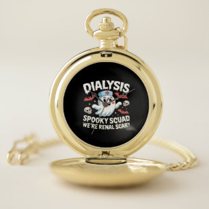 Dialysis Spooky Squad Renal Halloween Nephrology N Pocket Watch