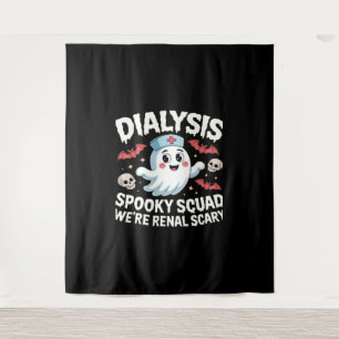 Dialysis Spooky Squad Renal Halloween Nephrology N Tapestry