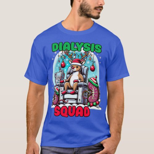 Dialysis Squad Christmas Tech Nurse Nephrologist R T_Shirt