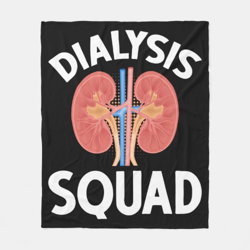 Dialysis Squad Nephrology Nurse Fleece Blanket