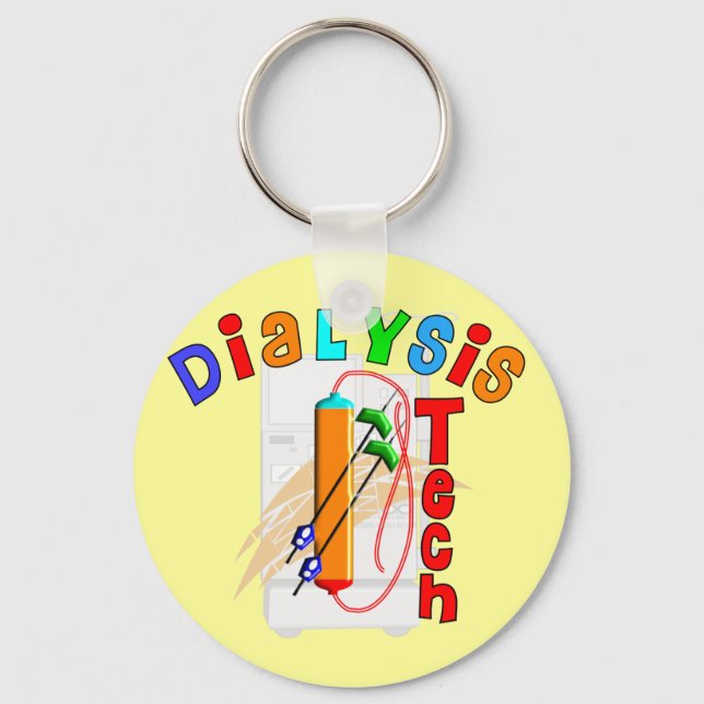 Dialysis Tech Gifts Keychain (Front)