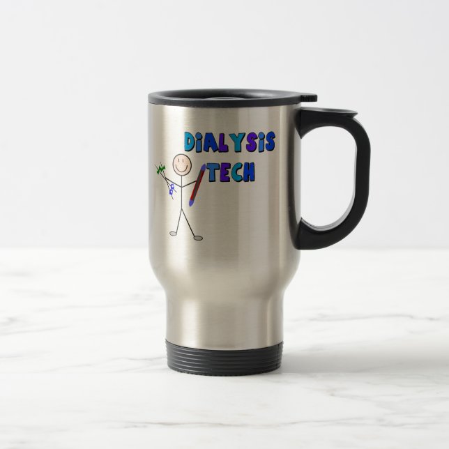 Dialysis Tech STICK MAN Design Travel Mug (Right)