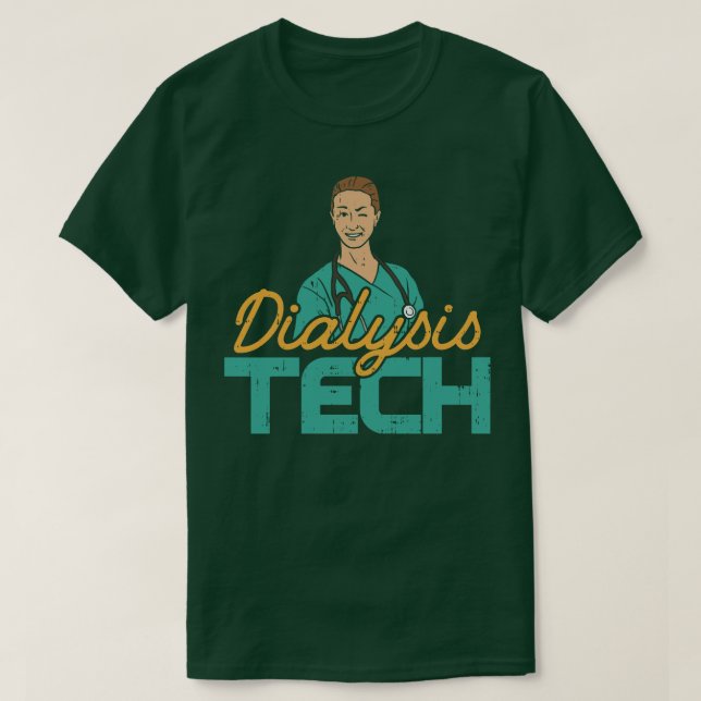 Dialysis Tech Technician Technicians Kidney Whispe T-Shirt (Design Front)