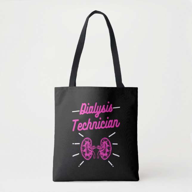 Dialysis Technician Colorful Kidneys Medical Nurse Tote Bag (Front)