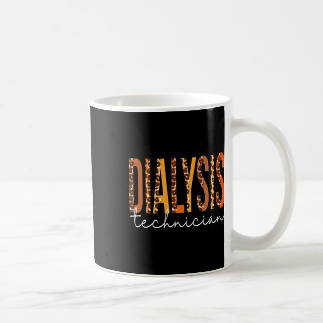 Dialysis Technician Leopard Fall Autumn Lovers Tha Coffee Mug (Right)