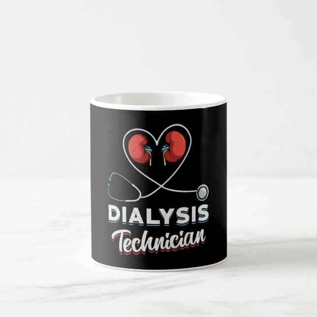 Dialysis Technician Love Nurse Nephrology Tech Coffee Mug (Center)