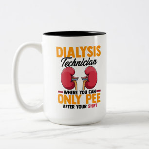 Dialysis Technician Nephrology Kidney Two-Tone Coffee Mug