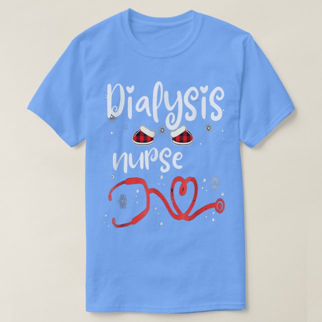 Dialysis Technician Nephrology Nurse Christmas 202 T-Shirt (Design Front)