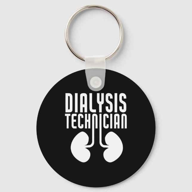 Dialysis Technician Nephrology Tech Keychain (Front)