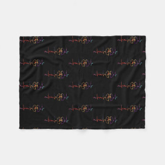 Dialysis Technician Nurse Kidney Heartbeat Fleece Blanket