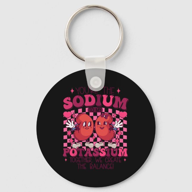 Dialysis Technician Rn Nephrology Nurse Valentine  Keychain (Front)