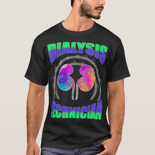 Dialysis Technician Treating Symbol Nephrology T_Shirt