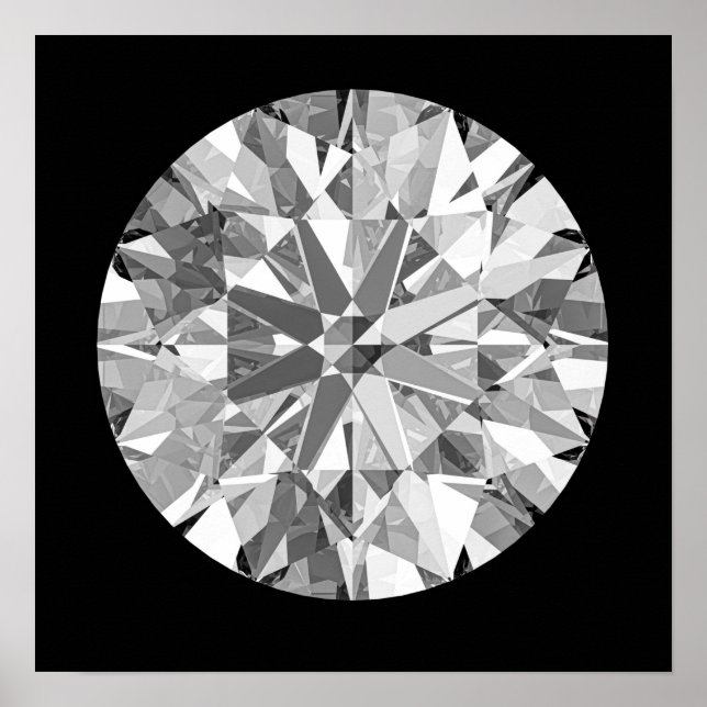 Diamant blanc taille brillant - poster (Front)