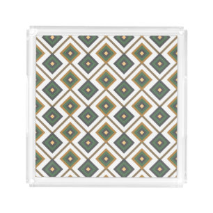 Diamante in green acrylic tray