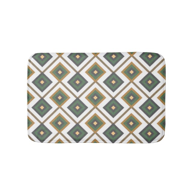 Diamante in green bathroom mat (Front)