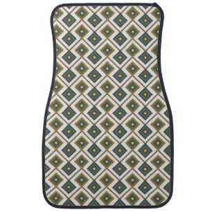 Diamante in green car mat