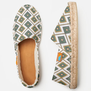Diamante in green espadrilles