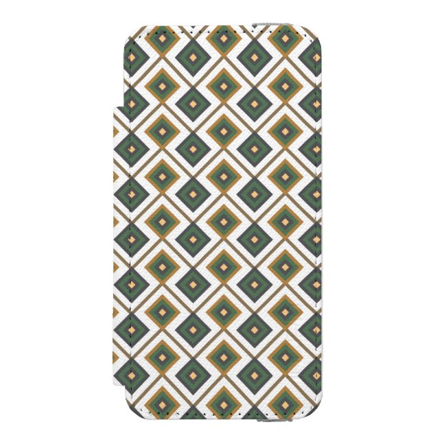 Diamante in green incipio iPhone wallet case (Folio Front)